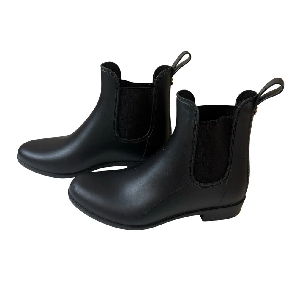 Sam Edelman Tinsley Rain Boots Matte Black Womens Size 5 Neutral Minimalist
